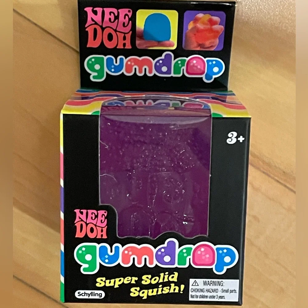 Needoh Gumdrop Super Solid Squish! Purple